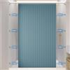Momooda Tenda Doccia Magnetica Pieghevole Resistente con Ganci, Antispruzzo, Tenda da doccia Impermeabile Antimuffa in lino per il bagno, Blu, 80x180cm