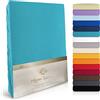 Moon Luxury lenzuolo sotto con angoli elasticizzati, Jersey Stretch 230 G/M² per acqua letti, materassi e tradizionali materassi, Cotone, nero, 90x200-100x220