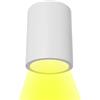 Partenopeautensili® Plafoniera moderna lampada Porta Faretto da soffitto in gesso verniciabile luce LED 60W per faretti GU10 tensione ingresso 230V (Luce Calda 3000K, Rotondo)