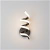 maolo Applique LED a Spirale 12W Moderna da Parete | Luce CCT 3000K 4000K 6500K | Design Decorativo a Spirale | LED Integrato 840lm | IP20 Interni Soggiorno Camera Corridoio - Bianco/Nero (Nero)