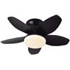 ZOMLBOF Dimmerabile Ventilatore Da Soffitto Con Luce E Telecomando, Reversibile 6 Velocità Ventilatore Da Soffitto Con Luce Moderno Silenzioso Lampadario Ventilatore Soggiorno, Nero