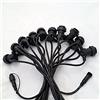 Mixar Cordone con 10 Portalampade E27 Cavo Nero 10,00 m Prolungabile, IP44