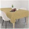 Russo Tessuti Tovaglia Copritavolo Tavola Cotone LONETA Tinta Unita 6 12 posti Tanti Colori-Beige-6 POSTI