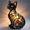 wiroouia Lampada da tavolo a di animale, luce notturna artistica a di cane, resina colorata Corg i/Carlino/Bulldog francese/bassotto/labrador/gatto, lampada da tavolo vintage colorata