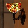 ZTJ-Lighting Lampada Tiffany Style parete, 8 pollici Stained Glass Muro Sconces, 1 Luce, luce della parete Retro Soggiorno Camera da letto Accanto Night Light Decor,E