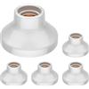 ledscom.de 5 lampade da soffitto/portalampada ELEKTRA, porcellana, bianco lucido, 1x E27 max. 300 W