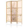 framed concept - Paravento divisorio in legno 135 x 172 cm, 3 pezzi, unilaterale, in stile orientale