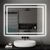 Dripex Specchio Bagno LED 60 x 80 cm Specchio da Bagno con Illuminazione Anti Appannamento con Smart Touch Button 6400K Risparmio Energetico Orizzontale/Verticale