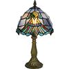 Tokira Lampada Stile Tiffany Da Tavolo Blu, 8 Pollici Barocco Lampada Vintage Da Salotto, Europeo Lampada da Tavolo Camera da Letto [Escluse le Lampadine]
