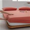 SalGiu Lenzuolo Sotto Con Angoli Elasticizzato 100% Cotone Per Letto Tinta Unita h 25 cm (Rosa Cipria, Matrimoniale)