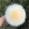 SUKORI 2 Pezzi Pompon in Pelliccia di Volpe Naturale Pompon in Pelliccia per Berretti Cappello Pompon in Pelliccia Fai da Te per Berretti Borse Accessori Sciarpa