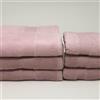 imi shop Set Asciugamani Bagno 6 Pezzi, 3 Asciugamani Viso 55x100 cm e 3 Asciugamani Ospite 40x60 cm, 100% Cotone, Spugna 400g/m², Bianco/Beige/Marrone (Rosa)