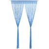 vidaXL Tenda Macramè Blu 140x240 cm in Cotone