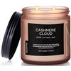 M&SENSE Candela profumata al gelsomino e al legno di cashmere, candela profumata in cera di soia naturale per il bagno e la camera da letto, Sandalwood Vanilla Scented Candle