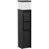 ledscom.de Luce da sentiero/bitta PODEL per esterni, IP44, 39 cm, nero, 1x G9 max. 10W, 2 prese