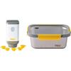 PIKA - Pompa sottovuoto elettrica + Scatola per alimenti in acciaio inossidabile 1200ml + 5 valvole per scatole alimentari Pika | Apparecchio per sottovuoto alimentare