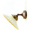 fd-bolletta arredamento e illuminazione applique ottone da parete,lampada vintage,lluminazione per interni,paralume ceramica giallo an15.Misure:Sporgenza16,5cm,Ø piatto 19cm,Ø base 8cm