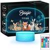 Maverton Lampada personalizzata LED - Luce notturna bambini - Lampada 3D per camera da letto - Compleanno bambina o bambino - Cornice con base multicolore - Idee regalo nascita neonato o neonata