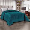 IlGruppone Trapunta Matrimoniale Velluto Piumone Invernale 625 Gr/Mq Piumino Caldo Due Piazze Inverno Coperta Duck Friendly (Petrolio)