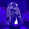 Jilijia Luce notturna 3D a LED, Darling in Franxx, Anime, Lampada a Tre Pattern e 16 Colori diversi, lampada decorativa, regalo perfetto per Bambini e decorazione per camera