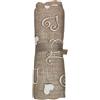 SalGiu Telo Arredo Copritutto Fantasia Cuori Gran Foulard Multiuso in Cotone Matrimoniale 240x260 cm (Beige)