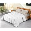 BANZAII TEXTILE INNOVATOR ONLINE Banzaii Trapunta Invernale in Ecopiuma Double Face Super Soft Due Piazze Matrimoniale 260x260 cm Bianco/Bianco