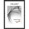 FRAMO Cornice foto barocco 25 x 70 cm in legno massello | vecchio-nero argento | Colore/dimensione selezionabile | Cornice antica d'epoca retrò N°112