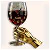 JLSKCN Orologio da Parete Personalizzato a forma di Bicchiere da Vino con Nome, Decorazione da Parete in Acrilico 2D, Decorazione per la festa del papà, Regalo Personalizzato per Papà, Uomo