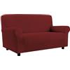 Corredocasa Copripoltrona e Copridivano 2/3/4 Posti Millerighe No Stiro Made in Italy Vari Colori in Tessuto Elasticizzato (Bordeaux, 2 Posti 140-190 cm)