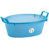 Sicignano Casalinghi Ingrosso Casalinghi Sicignano | Bacinella Ovale in Polietilene - Idonea al Contatto Alimentare - Multiuso Cucina, Lavanderia, Giardinaggio e Pulizie Domestiche - Resistente, Leggera e Colorata (Azzurro, 1, 45 cm)