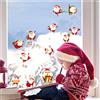 kina - UVNT0231 Vetrofanie Natalizie Adesivi Decorazione Vetrine Negozi Trasparente Removibile Riposizionabile - Finestre Kit Natale Ing Merry Christmas Buone Feste Happy New Year 90x21 cm