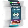 Eurocali 3 Cuscini Memory Foam Ipoallergenico ed Ergonomico Guanciale Letto Made in Italy Supporto Cervicale Rigido e Traspirante con Fragranza Aloe Vera e Camomilla