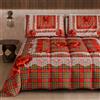 PETTI Artigiani Italiani - Trapunta Matrimoniale Invernale, Piumone Matrimoniale, Trapunta Double Face Tinta Unita e Stampa Digitale Fiocco Tartan, Made in Italy
