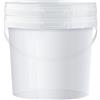 POSH Secchio con Coperchio 10 L Trasparente - Set da 2 Pezzi con Manico | Plastica per Uso Alimentare, Ermetico e a Prova di Perdite, Inodore, Robusto e Stabile, Impilabile
