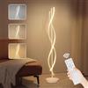 KOSHSH Lampada Da Terra Moderna,155cm Piantana Lampada Da Terra Salotto,52W LED Lampade Da Terra Infinitamente Dimmerabile Con Telecomando,Spirale Design Per Camera Da Letto Ufficio Lettura (WHITE)
