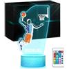 Maverton Lampada da Notte Personalizzata Calcio - RGB 16 Colori - Regalo Comunione Maschio, Bambino 10 Anni, Compleanno per Ragazzi