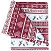 La biancheria per la casa TOVAGLIA in COTONE in stile montanaro CERVINO rosso - Cm. 140x360 x24 persone