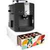 Lupia - Cassetto Porta Cialde Caffè e Porta Capsule 27x33x11 cm GEOMETRIC PATTERN, Contenitore Organizer per Caffè, Tè, Tisane e Zucchero, Angolo Bar in Legno Bianco Antimacchia per casa e ufficio