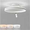 LIUYU Plafoniera LED Soffitto Moderna Bianco Rotonda Diametro 60 cm 68W Dimmerabile con Telecomando, Lampadario LED Design ad Anello per Soggiorno, Camera da Letto, Cucina, luce 3000K-6000K