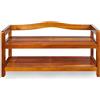 Casaria Scarpiera 74x26x42cm Max 80Kg 2 Ripiani Legno D'acacia Scaffale Porta Scarpe Design Rustico