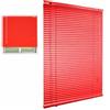 Generico Finestre Tende Veneziana Veneziane In Alluminio Tende Orizzontali Oscuranti Da Interno Larghezza 25 30 35 40 45 50 60 70 80 90 100 120 130 140 150 160cm Impermeabile/Anti-UV(Rosso)
