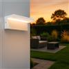TEKHOME Applique da Esterno LED 10W IP54 - Lampada da Parete Moderna in ABS+PC, 1000LM, 3 Colori CCT Regolabile, Colore Nero o Bianco, per Facciate, Giardini e Balconi B82 (BIANCO)