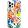 Mixroom - Cover Custodia Per iPhone 12 Mini In Silicone TPU Fantasia FIORI TROPICALI 764