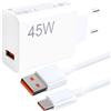 Knocery 45W Turbo Caricabatterie Rapido con Cavo USB C 1M per Note 14 Pro/13 Pro/12/11 Pro, Poco X7/M6, Caricatore 45W Adattatore Turbo Power per 14C/13C/ Pad