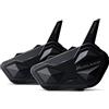 Midland Rush RCF Twin C1527.01, Interfono Moto Bluetooth e Mesh Doppio, Auricolari Casco Impermeabili IPX6, Cancellazione Rumore, Radio FM integrata e Web Radio Via App.