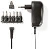 NEDIS Alimentatore Universale - 12 W - 3-12 V DC - 1.80 m - 2.0 A - 6 Plug(s) - Nero