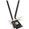 Tenda AX5400 PCIe Scheda di rete Intel WiFi 6E AX210 - Scheda WiFi PCI Express Bluetooth 5.2 con 2 antenne - Scheda wireless a tre bande per il gioco su desktop/PC - Supporta Windows 10/11 (E33)