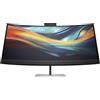 HP 740pm - Series 7 Pro - Monitor LED - Curvo - 101,6 cm (40) - 5120 x 2160 WUHD @ 60 Hz - IPS - 300 cd/m² - 1000:1-5 ms - 2 Thunderbolt 3, HDMI, DisplayPort - Altoparlanti - Nero, Argento