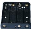 Aerzetix - Supporto Batteria - 4xAAA LR03 - Enclosure per 4 pile o batterie spina presa Chassis - C3427