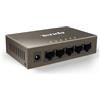 Tenda Switch TEF1005D Fast Ethernet 5 Porte 10/100Mbps con i Fori per Appendere a Parete, Plug And Play, Struttura in Acciaio, Protezione dai Fulmini, Grigio